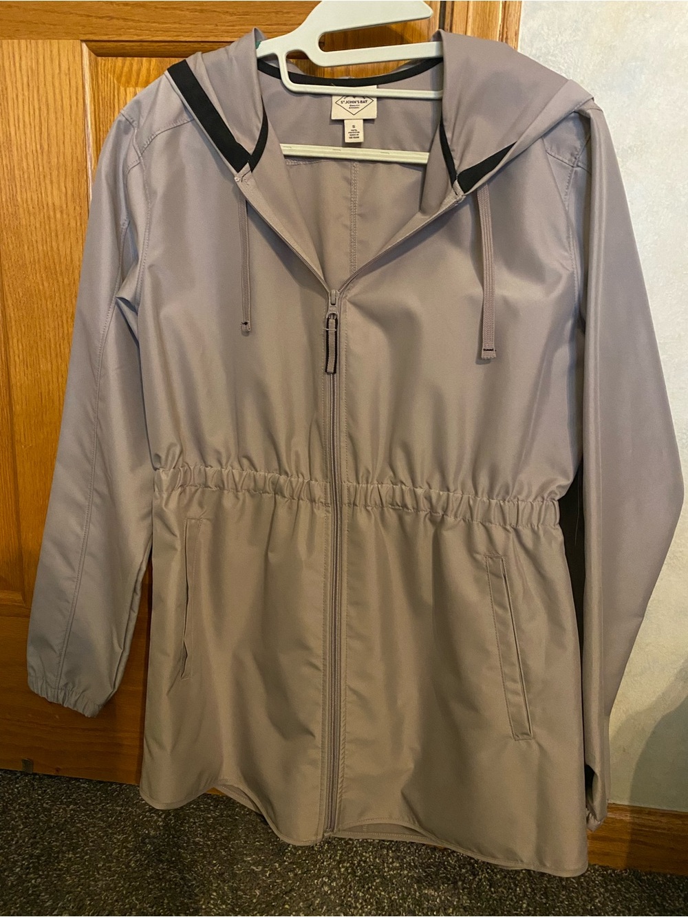 Light Gray Hooded Anorak Jacket